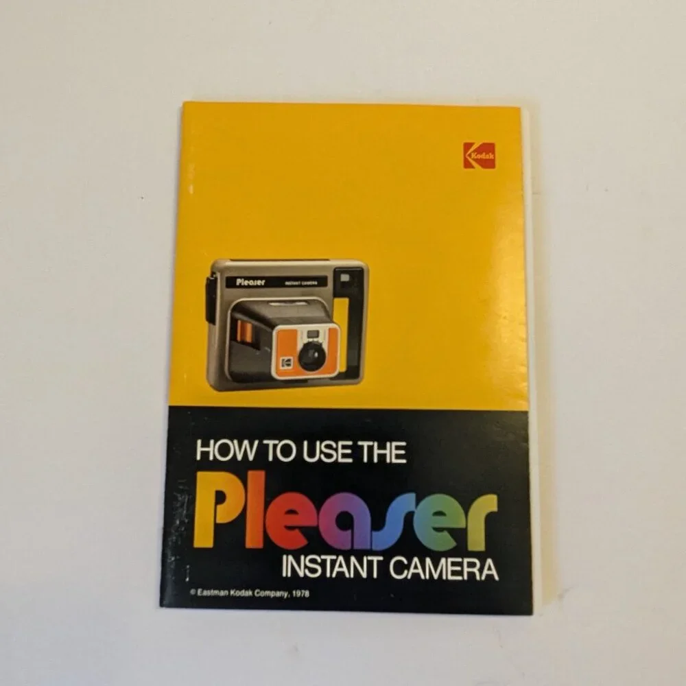 Vintage 1970's Kodak Pleaser Instant Camera w/ User Manual